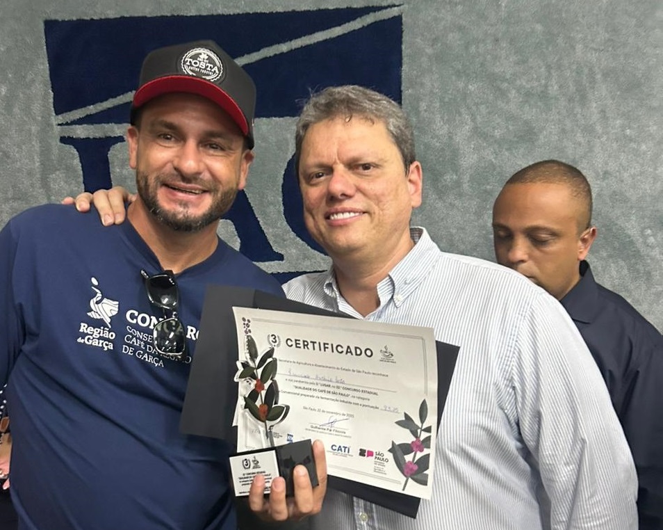 Feito histórico: café de Garça conquista o terceiro lugar em concurso estadual de qualidade