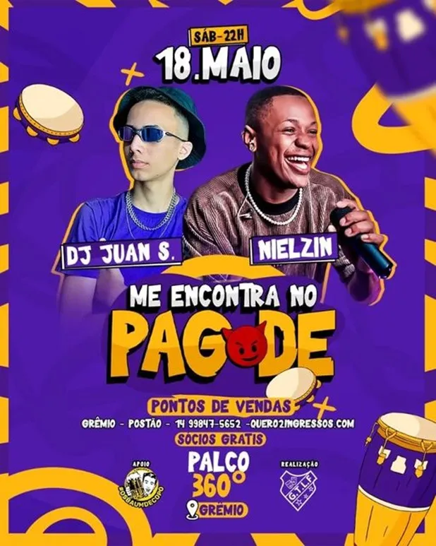 “Me Encontra no Pagode" acontece no próximo sábado: 4º lote está a venda apenas antecipadamente
