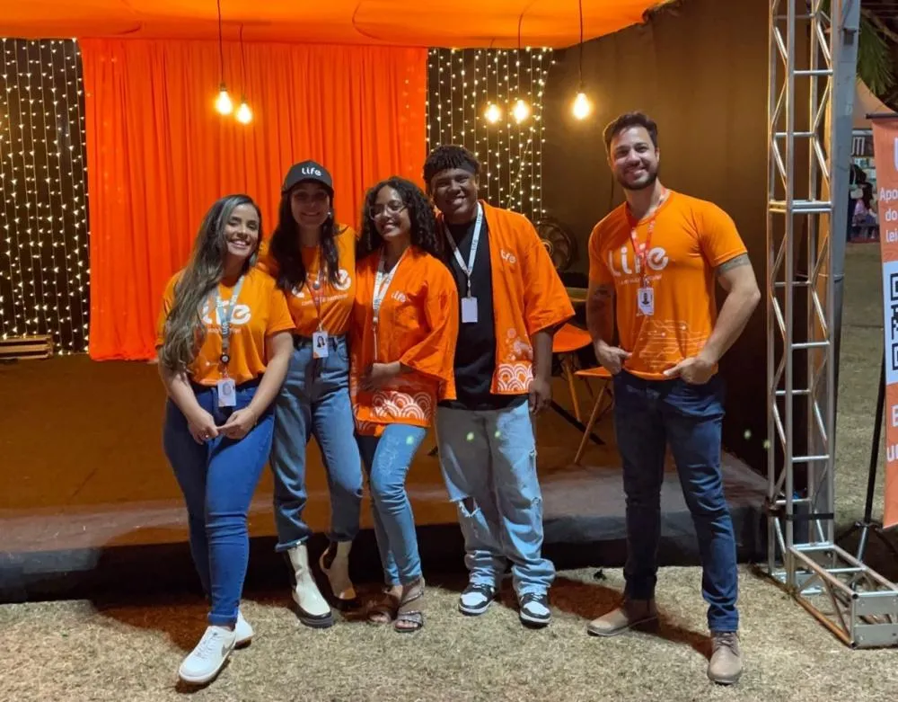Equipe da Life está no evento atendendo o público