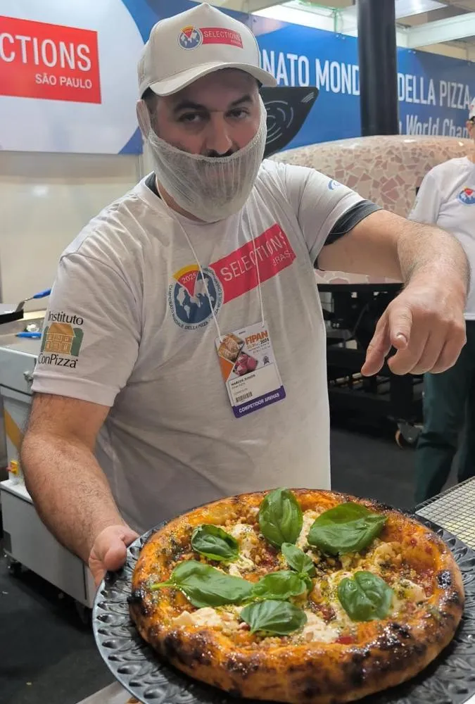 Pizza clássica italiana que garantiu segunda colocação.