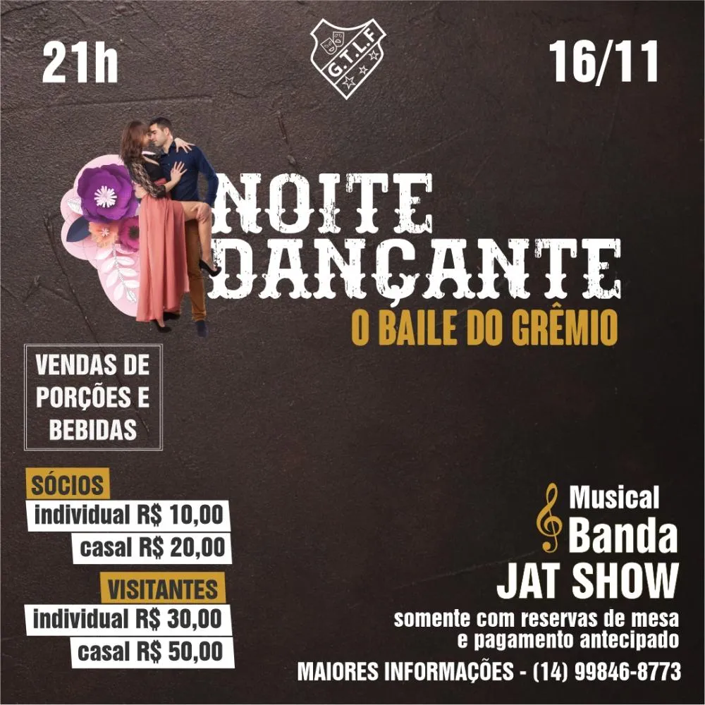 Noite Dançante do Grêmio acontece neste sábado
