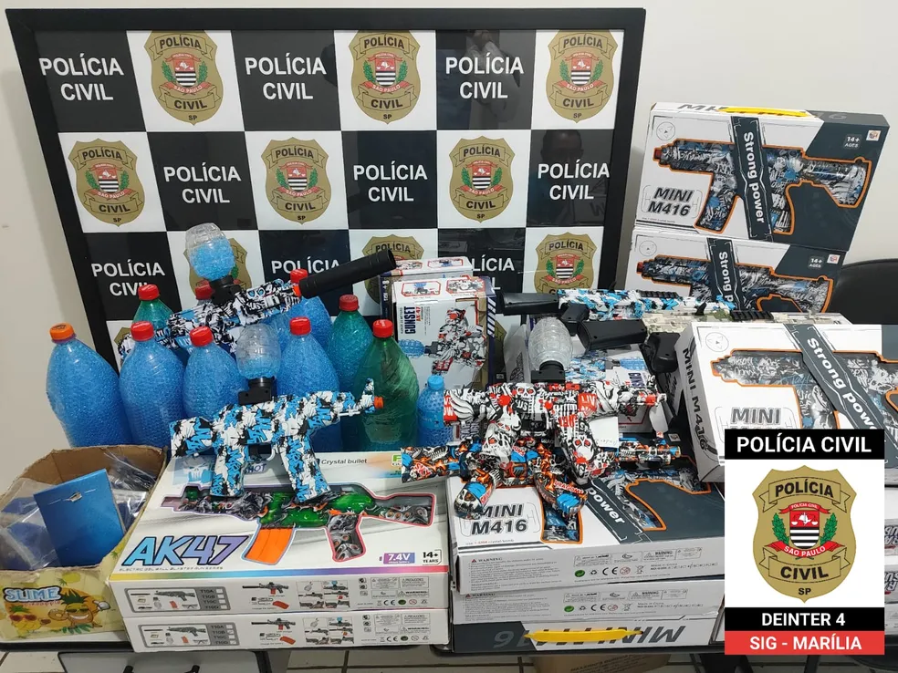 Polícia apreende mais de 200 armas de gel na região