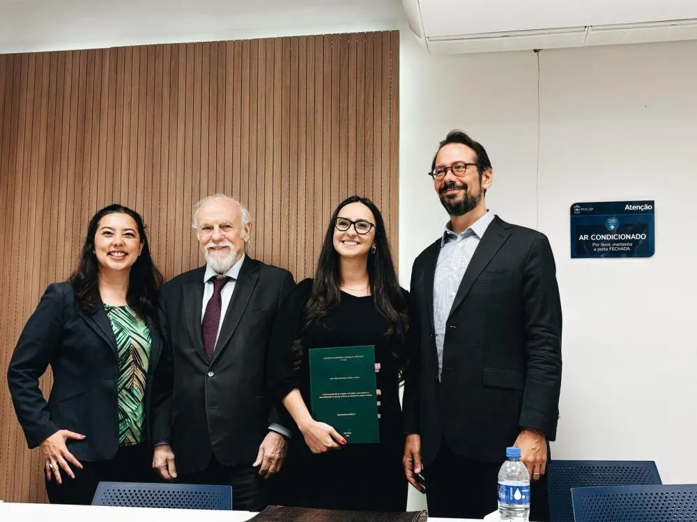 Professora Dra Irene, Prof. Dr. Clóvis, mestranda Maria Júlia, e Prof. Dr. Maurício Zockun