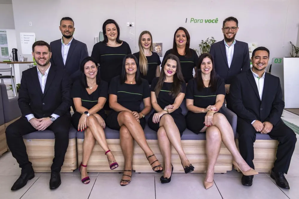 Equipe da agência do Sicredi de Garça, que atua há 19 anos na cidade. 