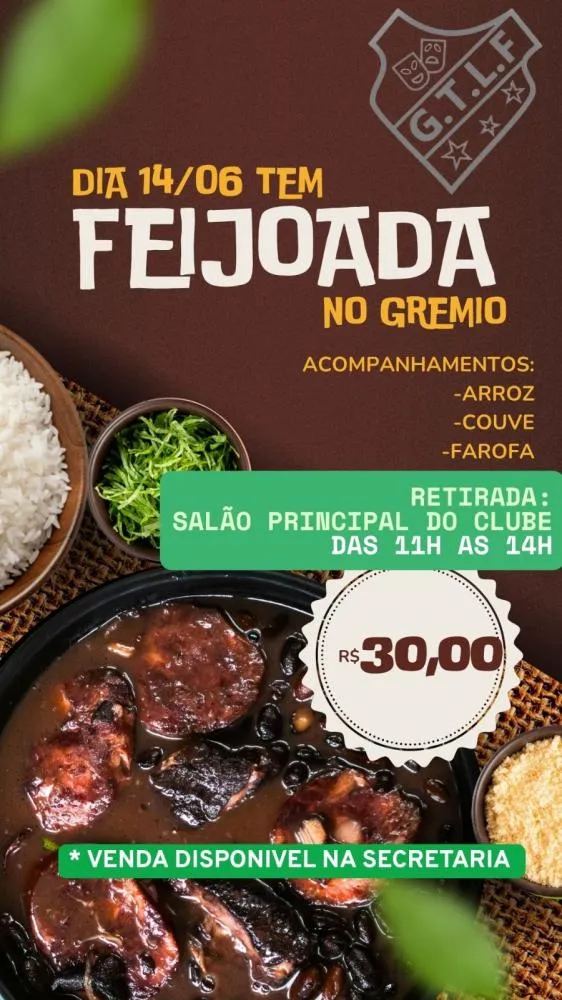Neste sábado tem Feijoada do Grêmio: garanta a sua porção antecipadamente