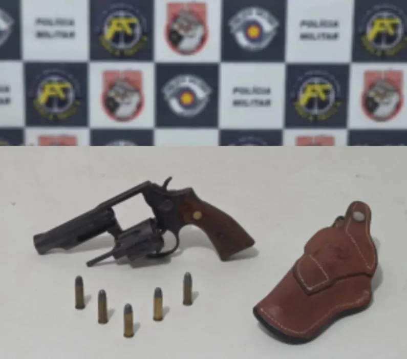Homem é preso em flagrante com revólver de numeração raspada na SP-294