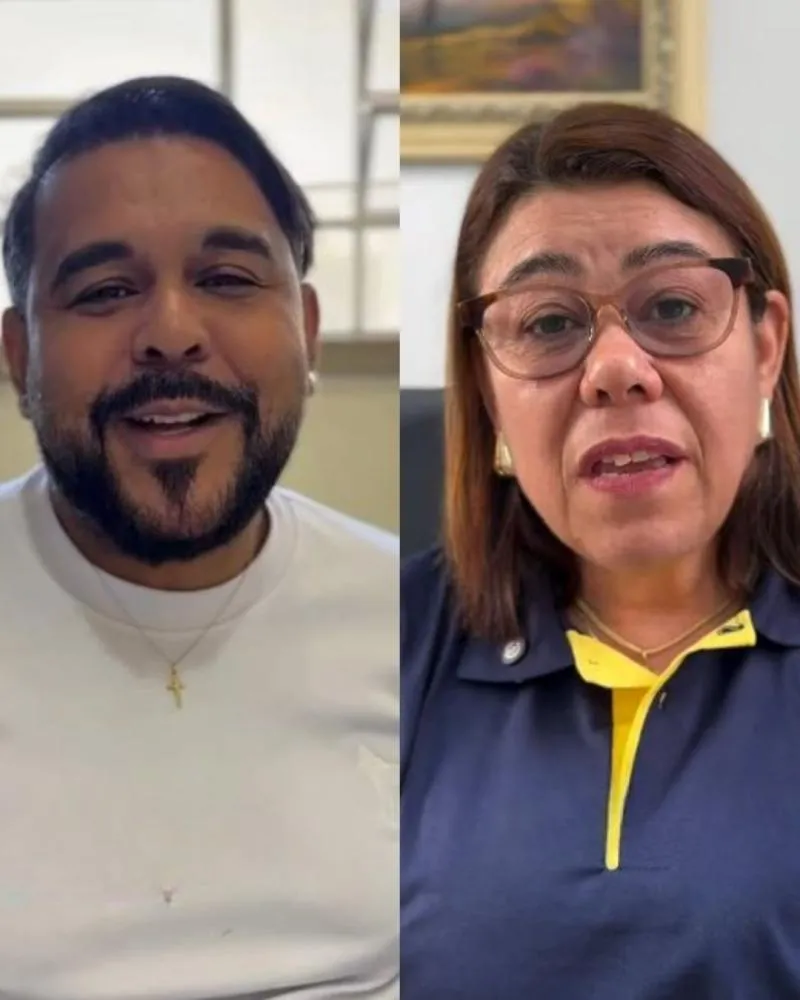 Edinei Lima, diretor da Samira e Fátima Nunes, diretora do Maria do Carmo - Foto: Prefeitura de Garça