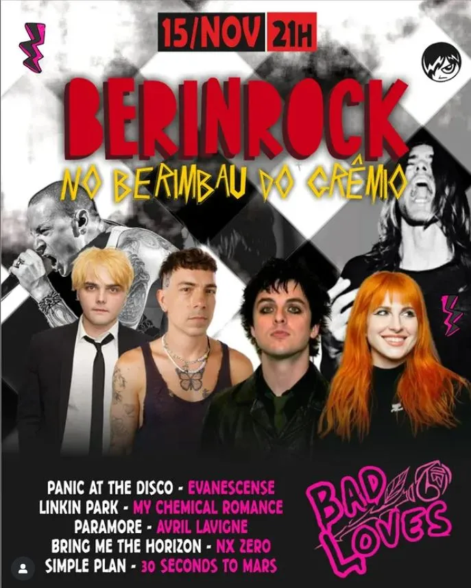 Berinrock agita o Grêmio de Garça com show da banda Bad Loves no dia 15 de novembro
