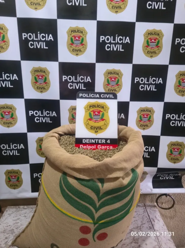 Polícia Civil apreende saca de café furtada de propriedade rural em Garça