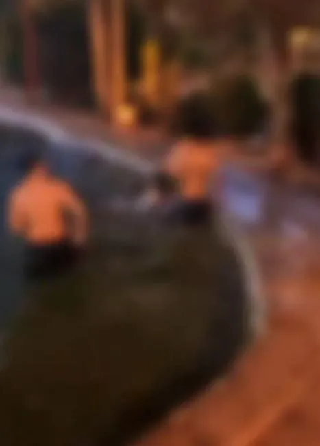 Adolescentes atiram pedras nos peixes e se jogam no lago do Jardim Oriental em Garça