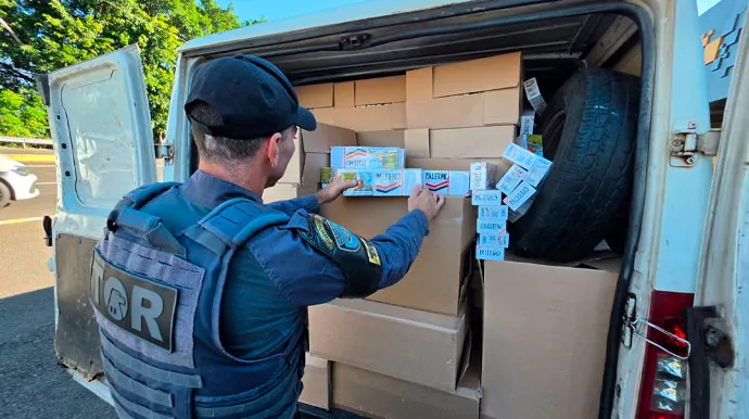 TOR apreende 45 mil maços de cigarros durante operação em Garça