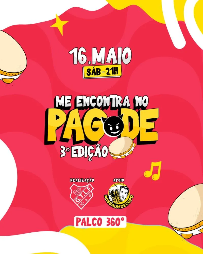Ingressos relâmpago a R$15: “Me Encontra no Pagode – 3ª Edição” garante entrada barata só até terça