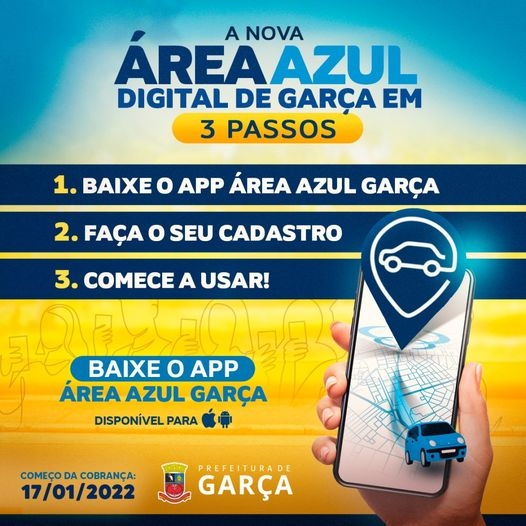 Área Azul Digital começa a valer nesta segunda