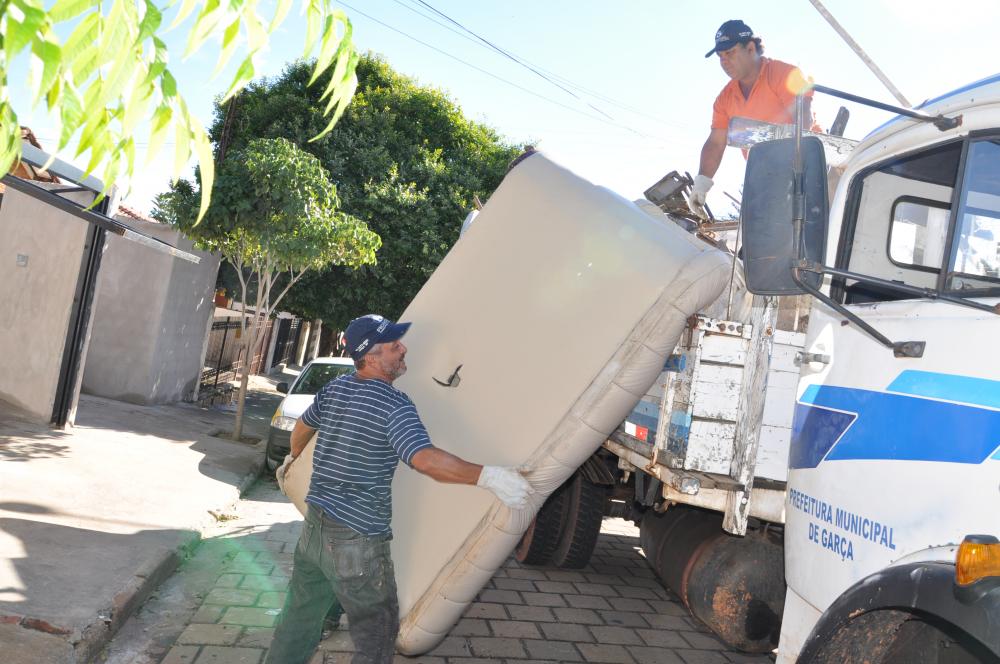 Materiais colocados na rua serão recolhidos