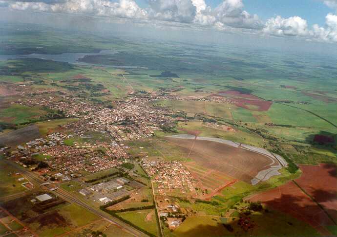 Imagem aérea de Pederneiras